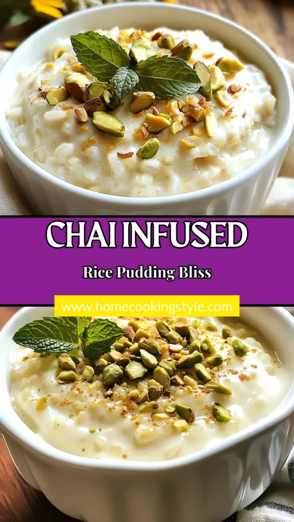 Discover the delight of Spiced Chai Rice Pudding, a creamy Arborio rice dessert infused with warm spices and coconut milk. This easy rice pudding recipe combines cardamom, cinnamon, and ginger for a comforting treat. Perfect as a dessert or snack, it's sure to impress! Try it today and enjoy the rich flavors of this unique dessert. Don’t forget to save this recipe for your next cooking adventure! #SpicedChaiRicePudding #RicePuddingRecipe #DessertIdeas #CoconutMilkRicePudding