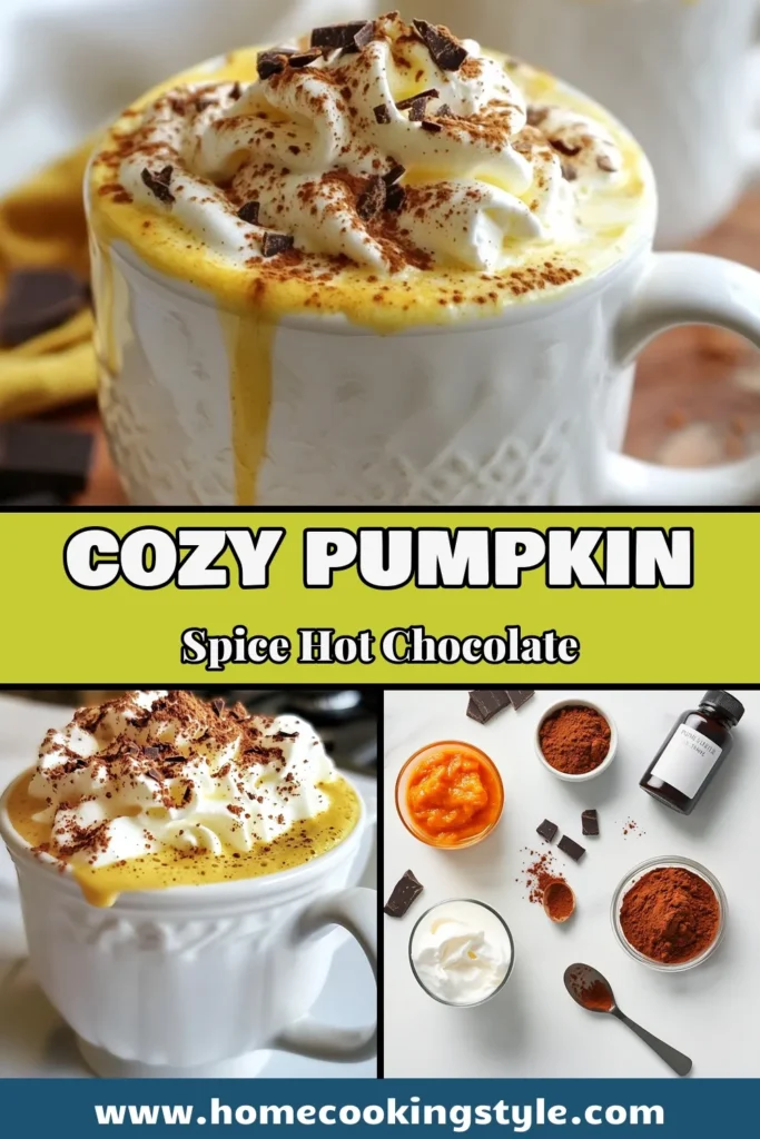 Warm up your fall with this delicious Pumpkin Spice Hot Chocolate recipe! Indulge in a creamy pumpkin chocolate drink that combines rich flavors of pumpkin puree and cocoa. Perfect for cozy evenings, this homemade pumpkin hot chocolate is a must-try among fall beverage ideas. Gather your ingredients and whip up this comforting treat today! Save this recipe and enjoy a delightful sip of autumn. #PumpkinSpice #HotChocolate #FallRecipes #PumpkinRecipes