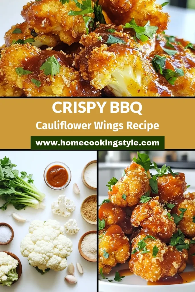 Looking for a delicious and healthy snack? Try these BBQ cauliflower wings! This vegan cauliflower recipe features crispy cauliflower bites baked to perfection and tossed in your favorite BBQ sauce. Perfect as a plant-based wing alternative for game day or casual gatherings, these healthy BBQ snacks are sure to impress. Save this recipe for a tasty twist on traditional wings! #BBQCauliflowerWings #VeganCauliflowerRecipe #HealthySnacks #PlantBasedCooking