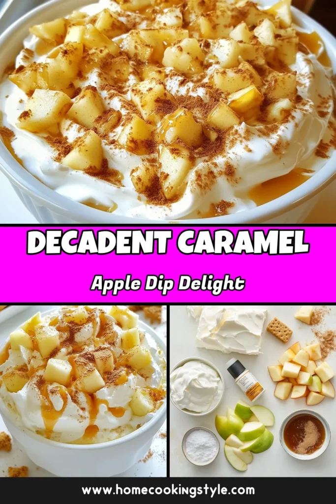 Indulge in this delightful Caramel Apple Cheesecake Dip, the perfect cream cheese dessert dip for your fall gatherings! This easy cheesecake dip recipe combines creamy flavors with sweet apples and rich caramel, making it an irresistible no-bake cheesecake dip. Serve it as a fall dessert appetizer at your next party! Click to discover the full recipe and get ready to impress! #CheesecakeDip #FallDessert #CaramelAppleDip #NoBakeDessert