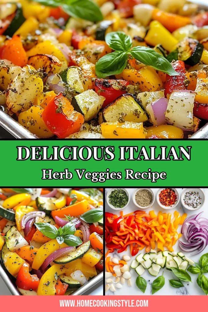 Discover the perfect Italian roasted vegetables with this easy herb roasted vegetables recipe! Loaded with colorful mixed veggies like bell peppers and zucchini, this oven roasted veggies dish is drizzled with olive oil and seasoned to perfection with Italian herb seasoning. Ideal for any meal, these flavorful vegetables will become your go-to side. Try this recipe today and elevate your dinner! #ItalianRoastedVegetables #OvenRoastedVeggies #HerbRoastedVegetablesRecipe #MixedVegetableRecipe