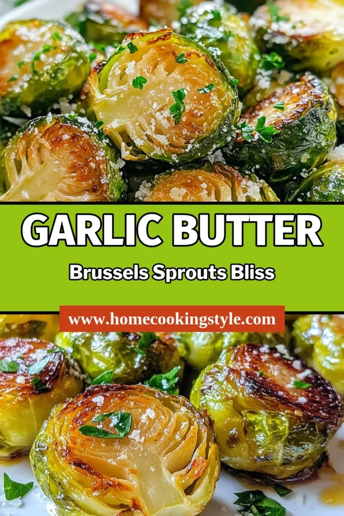 Discover the ultimate Garlic Butter Brussels Sprouts recipe that will elevate your vegetable game! These easy roasted Brussels sprouts are tossed in garlic butter, making them a delicious side dish that everyone will love. Try this irresistible roasted Brussels sprouts recipe for a simple yet flavorful addition to your meals. Don't forget to add some Garlic Parmesan for an extra touch! Save this recipe for your next feast! #GarlicButterBrusselsSprouts #EasyBrusselsSprouts #RoastedVegetables #OvenRoastedVegetables