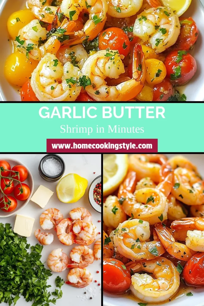 Indulge in this easy and delicious garlic butter shrimp recipe featuring juicy shrimp simmered in a flavorful garlic shrimp with tomatoes sauce. Perfect for busy weeknights, this tomato garlic shrimp dish takes just 15 minutes to prepare. Treat yourself and your loved ones to shrimp in garlic butter sauce topped with fresh parsley. Don't miss out on this must-try recipe! Save for later and elevate your dinner game today! #GarlicButterShrimp #EasyShrimpRecipes #TomatoGarlicShrimp #ShrimpInGarlicButterSauce