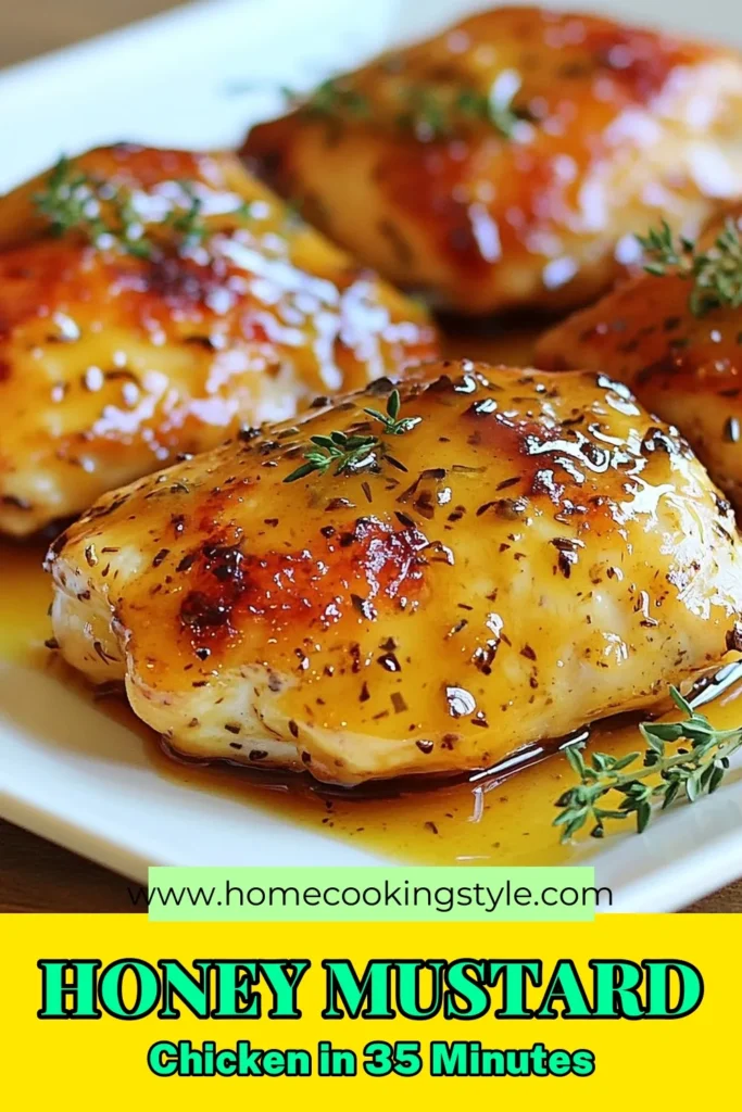 Looking for a quick and delicious meal? Try this Honey Mustard Chicken Recipe! This easy chicken dinner features tender, baked honey mustard chicken that’s perfect for any night of the week. Enjoy a healthy chicken breast recipe that’s bursting with flavor thanks to a zesty chicken marinade. Give it a go and impress your family! Save this recipe for later! #HoneyMustardChicken #EasyDinner #HealthyRecipes #ChickenMarinade