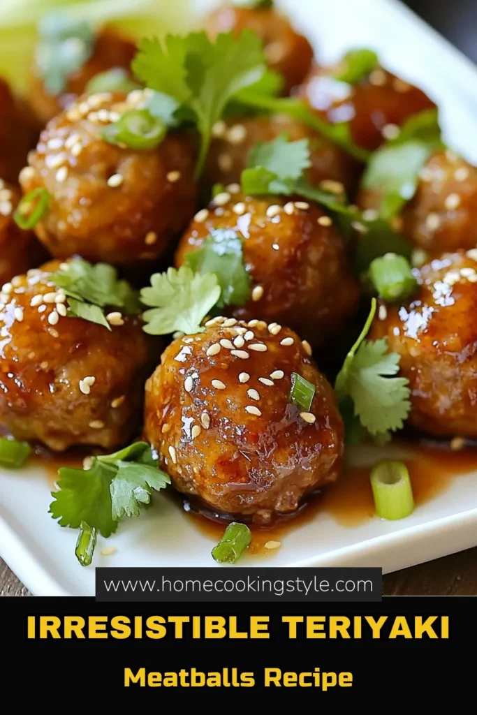 Discover how to make delicious teriyaki meatballs with this easy meatball recipe that features a homemade teriyaki sauce! These ground beef meatballs are perfect for Asian meatball appetizers that are sure to impress your guests. With just a few simple ingredients and quick prep time, you’ll have a flavorful dish ready in no time. Save this teriyaki meatballs recipe for your next gathering and enjoy the compliments! #TeriyakiMeatballs #MeatballRecipes #AsianAppetizers #HomemadeSauce