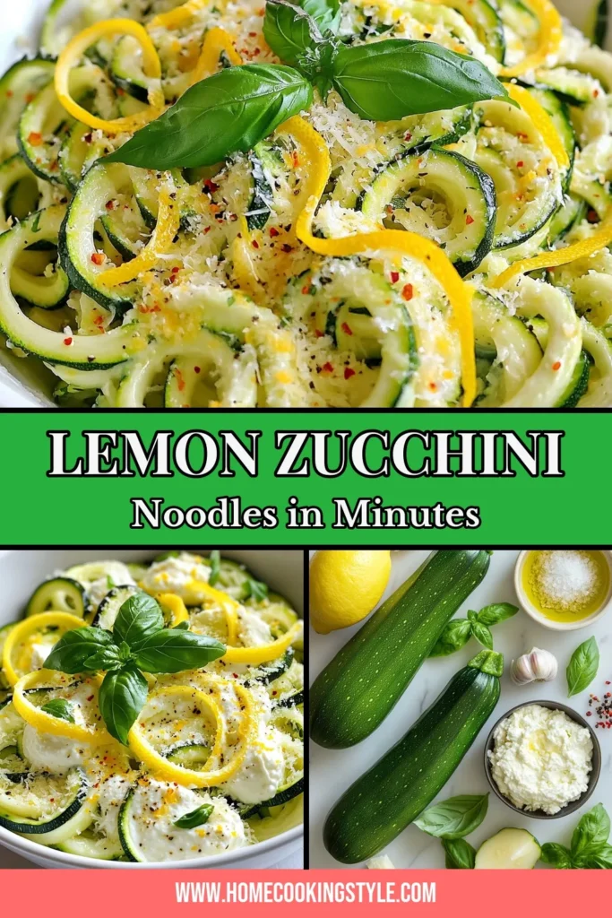 Discover the deliciousness of Lemon Ricotta Zucchini Noodles with this quick and healthy zoodle recipe! This vibrant dish is a perfect low-carb pasta alternative that’s bursting with flavor. Ideal for a quick lemon ricotta dish, it combines fresh zucchini, creamy ricotta, and zesty lemon for a light meal you’ll love. Try this healthy pasta alternative today and enjoy a nutritious twist on dinner! Save this recipe! #ZucchiniNoodles #HealthyRecipes #LowCarb #PastaAlternative