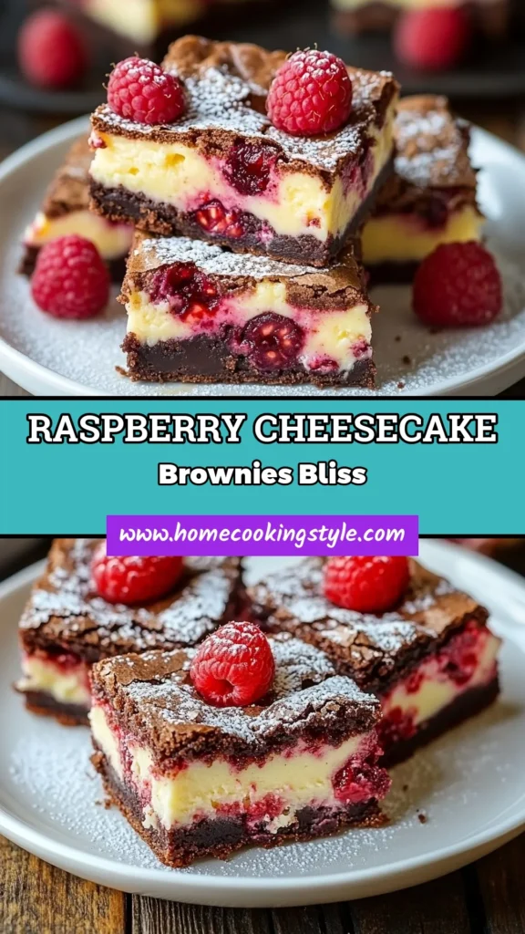 Indulge in the ultimate homemade raspberry dessert with these Raspberry Cheesecake Brownies! This decadent brownie recipe blends rich chocolate and creamy cheesecake layered with fresh raspberries for an irresistible treat. Perfect for any occasion, these easy brownies with raspberries are sure to impress. Bake a batch today and savor the deliciousness! Save this recipe! #RaspberryCheesecakeBrownies #DecadentBrowniesRecipe #ChocolateCheesecakeBrownies #HomemadeDessert
