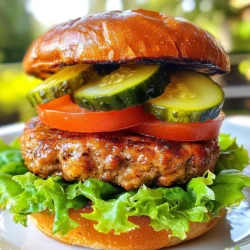 - 1 pound ground turkey - 2 tablespoons Sriracha sauce - 1 tablespoon soy sauce - 1 teaspoon garlic powder - 1 teaspoon onion powder - 1/4 cup breadcrumbs - 4 whole wheat burger buns - Toppings: lettuce, tomatoes, pickles, avocado - Servings: 4 The key to a great turkey burger lies in the balance of flavors. I use ground turkey as the base for its lean qualities. Sriracha sauce adds the heat, but you can adjust it to your taste. A splash of soy sauce brings out the umami. Garlic powder and onion powder round out the flavor profile. If you want a firmer patty, breadcrumbs can help bind the mixture. Whole wheat burger buns add a nutritious touch. For toppings, I love crisp lettuce, juicy tomatoes, tangy pickles, and creamy avocado. This mix makes every bite a delight. You can easily make four servings with this recipe, perfect for family dinners or casual get-togethers. {{ingredient_image_1}} In a large bowl, add 1 pound of ground turkey. Then, pour in 2 tablespoons of Sriracha sauce. This sauce gives the turkey its spicy kick. Next, add 1 tablespoon of soy sauce, 1 teaspoon of garlic powder, 1 teaspoon of onion powder, 1/2 teaspoon of salt, and 1/4 teaspoon of black pepper. Mix everything well with your hands or a spoon. If you want more heat, adjust the Sriracha sauce to your taste. You can add more for extra spice. Now it's time to shape the burgers. Divide the turkey mixture into four equal parts. Roll each part into a ball and then flatten it to form a patty. Aim for a thickness of about 1 inch. If the mixture feels too soft, add 1/4 cup of breadcrumbs to help bind it. This will keep your patties firm on the grill. Preheat your grill or grill pan over medium-high heat. To prevent sticking, lightly grease the surface with olive oil. Once hot, place the patties on the grill. Cook them for about 5-7 minutes on one side until they are well browned. Flip the patties and cook for another 5-7 minutes. Use a meat thermometer to check that they reach 165°F (75°C) inside. Now for the best part—assembling your burger! Start with a whole wheat bun. Place a fresh lettuce leaf on the bottom half of the bun. Add one turkey patty on top. Layer on sliced tomatoes and pickles. If you like, add avocado slices for a creamy touch. Finally, cover it with the top half of the bun. Press down gently to hold everything together. For a nice touch, serve your burgers on a wooden platter with sweet potato fries or a fresh salad. To make juicy turkey burgers, focus on moisture. Ground turkey can be dry, so add the right amount of Sriracha and soy sauce. If your mixture feels too loose, use breadcrumbs to help bind it. If you have leftover turkey mix, store it in the fridge for up to two days. You can use it for quick meals later. You can cook these burgers on a grill or stovetop. Grilling gives a nice smoky flavor, while stovetop cooking is great for indoor days. If you use a grill pan, preheat it over medium-high heat. Add a little oil to prevent sticking. Want to amp up the taste? Try adding more spices, like smoked paprika or cumin. You can also mix in some diced jalapeños for extra heat. For toppings, get creative! Besides lettuce and tomato, add sliced avocado or even a fried egg. These ideas will make your burger truly special. Pro Tips Adjust the Heat: Modify the amount of Sriracha to suit your spice tolerance. Start with less and add more if you prefer a spicier burger. Keep It Juicy: Avoid overcooking the turkey patties by using a meat thermometer to check for doneness at 165°F (75°C). Flavor Boost: Marinate the turkey mixture for 30 minutes before cooking to enhance the flavors further. Garnish Wisely: Top your burgers with avocado slices or jalapeños for an extra layer of flavor and texture. {{image_2}} You can switch up the meat in your burger. Ground chicken or beef works well. Both offer a different taste but keep the same spicy kick. Choose chicken for a leaner option or beef for richer flavor. If you're looking for a meatless choice, try black bean burgers. Mash cooked black beans and mix them with the same spices. This creates a hearty and tasty patty that everyone can enjoy. You can still add Sriracha for that spicy touch. You can adjust the spice level to fit your taste. Start with just a little Sriracha. This keeps it mild. If you want more heat, add more Sriracha sauce until it's perfect for you. For medium spice, aim for two tablespoons. For hot, try three tablespoons or more. Always taste the mixture before cooking. This way, you know it’s just right. Take your turkey burger to the next level with gourmet toppings. Try different cheeses like pepper jack or blue cheese. These add rich flavors that enhance the spiciness. Specialty buns also make a big difference. Look for brioche or pretzel buns for a fun twist. You can even add toppings like caramelized onions or spicy aioli. These gourmet touches make every bite special. After you cook the spicy Sriracha turkey burgers, let them cool for about 10 minutes. This cooling helps keep them juicy. Place the burgers in an airtight container. Make sure to separate layers with parchment paper. This prevents sticking. You can store them in the fridge for up to four days. If you want to freeze the patties, it’s best to do it before cooking. Shape the patties and place them on a baking sheet. Freeze them for about one hour until firm. Once firm, transfer them to a freezer bag. Remove as much air as possible. They can last in the freezer for up to three months. To thaw, move the patties to the fridge overnight. If you need them faster, use the microwave on the defrost setting. Just watch them closely to avoid cooking. Cooked spicy Sriracha turkey burgers can last in the refrigerator for up to four days. If they start to smell off or look strange, it’s best to toss them. Always trust your senses. If you’re unsure, throw it out. Better safe than sorry! To make these burgers gluten-free, swap the breadcrumbs for crushed gluten-free crackers or oats. You can also use gluten-free buns for a perfect meal. Always check labels to ensure all ingredients are gluten-free. This way, everyone can enjoy these tasty burgers without worry. Yes, you can grill indoors! Use a grill pan or an electric grill. Make sure to have good ventilation. Open a window or turn on a fan to keep the air fresh. Keep an eye on the heat to avoid smoke. This method gives great flavor without going outside. These burgers pair well with many sides. Try sweet potato fries for a sweet twist. A crisp salad with fresh veggies also works great. You could even serve them with coleslaw for some crunch. Don't forget to add some extra Sriracha on the side for those who love spice! Absolutely! Store-bought Sriracha is a great option. Look for popular brands like Huy Fong or Trader Joe's. If you want a milder taste, try a sweet chili sauce instead. Just remember to adjust the amount to match your spice level. In this article, we explored making Spicy Sriracha Turkey Burgers. We covered the main and optional ingredients, such as ground turkey and various spices. You learned step-by-step instructions for mixing, shaping, and cooking the burgers. We shared tips for perfecting patties and enhancing flavors. Finally, I provided options for varying spice levels and storing leftovers. With this guide, you can create delicious, customized burgers that impress your friends and family. Enjoy your cooking journey!