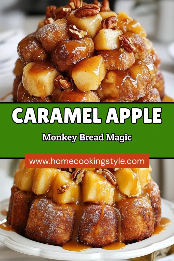 Indulge in the delightful flavors of Caramel Apple Monkey Bread, the perfect addition to your fall dessert table! This easy monkey bread recipe combines cinnamon sugar biscuit bread, fresh apples, and rich caramel for a dessert that's simply irresistible. Ideal for gatherings or cozy nights in, it's one of the best apple dessert recipes you'll ever try. Don’t miss out—save this recipe and treat yourself today! #FallDessertsWithApples #AppleDessertRecipes #CinnamonSugarBiscuitBread #EasyMonkeyBreadRecipe
