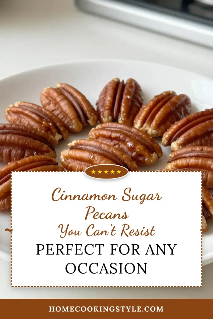 Discover the irresistible flavor of cinnamon roasted pecans with this easy brown sugar pecans recipe! Perfect for snacking or adding a sweet crunch to your favorite dishes, these sweet spiced pecans are a must-try. In just 30 minutes, you can whip up this delicious pecan snack recipe that will impress your friends and family. Save this recipe for your next gathering! #CinnamonRoastedPecans #BrownSugarPecans #EasyRoastedPecans #PecanSnackRecipe