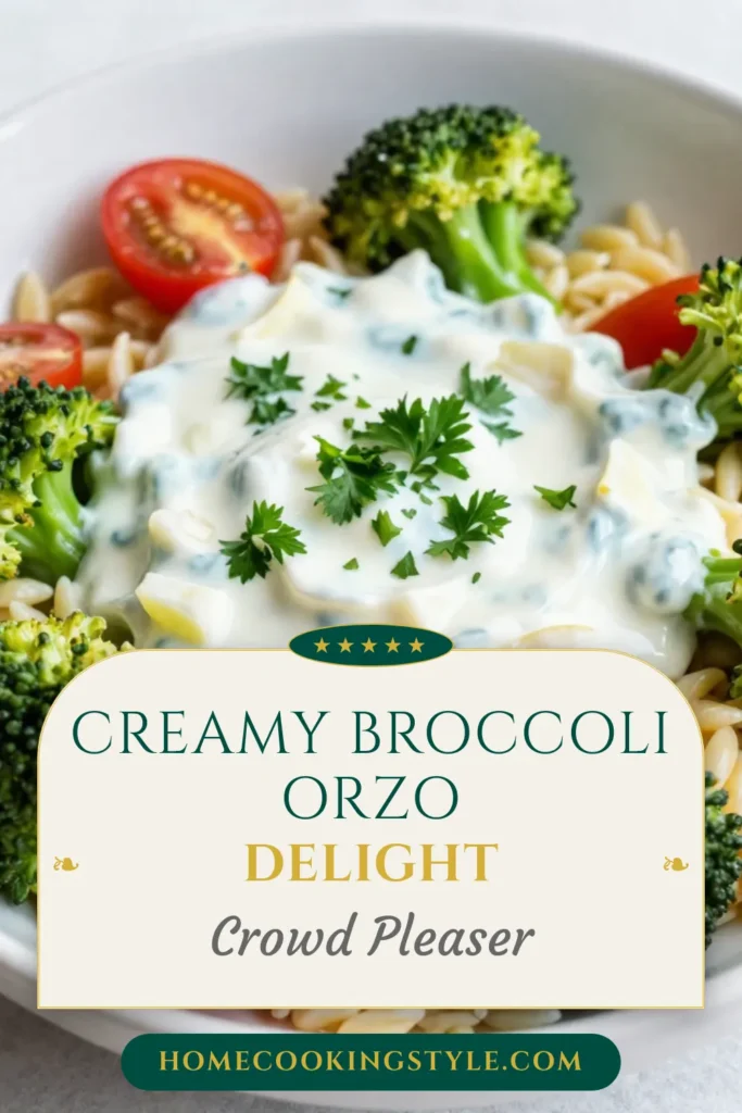 Savor the summer with this refreshing Creamy Broccoli Orzo Salad! This healthy orzo salad recipe pairs tender orzo pasta and vibrant broccoli with a creamy Greek yogurt salad dressing for a delightful twist. Perfect as an easy broccoli salad for gatherings or meal prep, it's a nutritious choice the whole family will love. Try it today and elevate your summer pasta salad game! #HealthyRecipes #SummerSalad #PastaSalad #OrzoRecipe