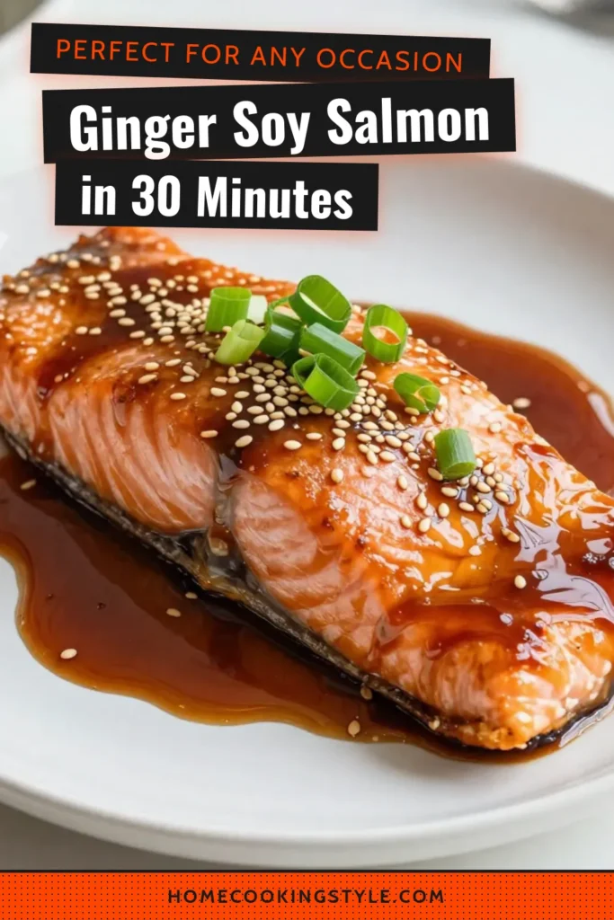 Discover the amazing flavors of Ginger Soy Salmon with this easy glazed salmon recipe! Perfectly marinated in a delicious honey soy mix, this grilled salmon with ginger is a healthy and flavorful meal you can whip up in no time. Try this easy salmon marinade for a delightful dinner that your family will love. Save this Ginger Soy Glazed Salmon recipe for your next cookout! #GingerSoySalmon #GlazedSalmonRecipe #HoneySoySalmon #GrilledSalmonWithGinger