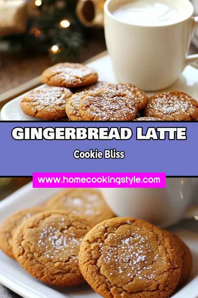 Indulge in the holiday spirit with these delicious Gingerbread Latte Cookies! This Espresso Cookies Recipe combines warm spices and rich espresso for a delightful treat perfect for festive baking ideas. These easy-to-make cookies will add a touch of joy to your holiday cookie recipes. Don't miss out on creating these delightful gingerbread desserts! Save this recipe for your next baking session! #GingerbreadLatteCookies #EspressoCookiesRecipe #HolidayBaking #FestiveRecipes