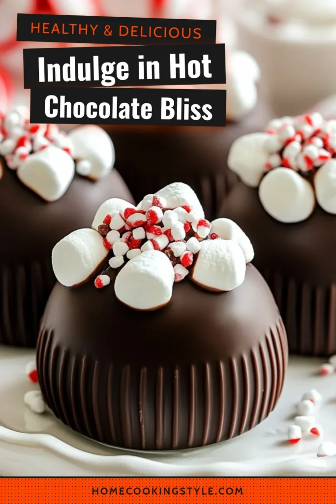 Indulge in delicious homemade cocoa bombs with these easy hot chocolate bombs! Perfect for cozy nights, these luxurious hot chocolate treats will transform your favorite beverage into a festive delight. Just melt, mold, and fill for a fun treat everyone will love. Create your own unique flavors and impress your friends and family. Ready to make these festive chocolate treats? Click for the recipe! #HotChocolateBombs #HomemadeCocoaBombs #EasyHotCocoaRecipe #FestiveChocolateTreats