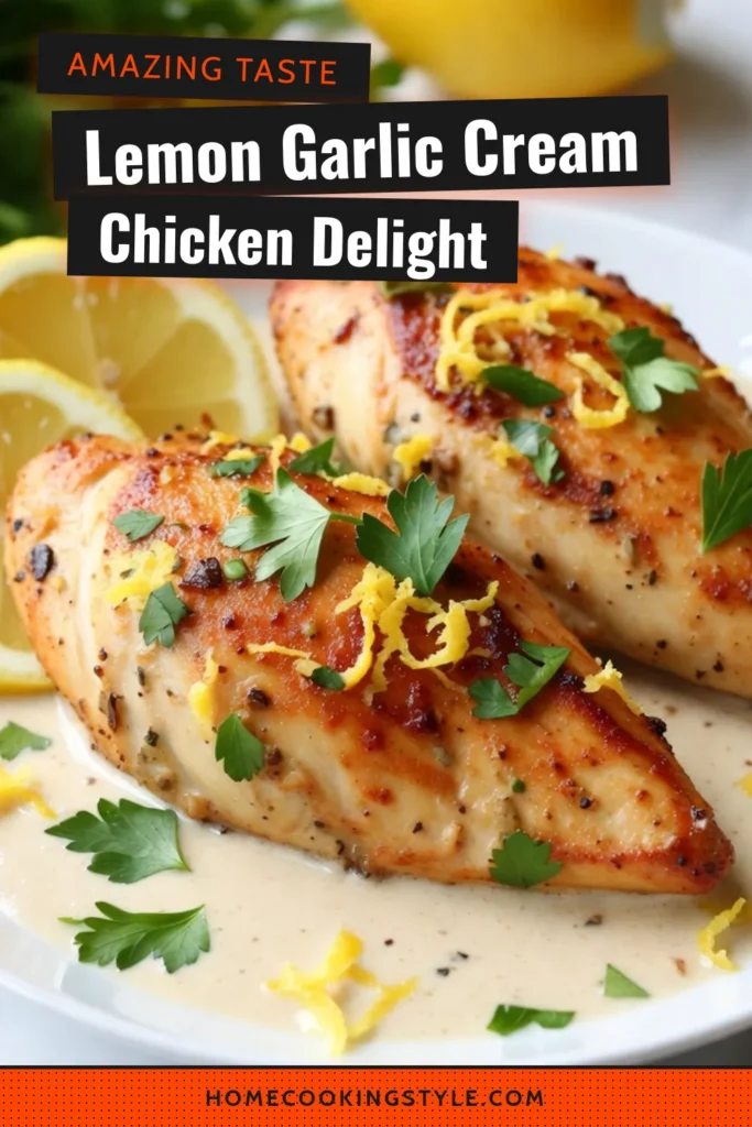 Discover the ultimate creamy lemon garlic chicken recipe that promises a deliciously easy chicken dinner in just 30 minutes! This skillet chicken recipe features succulent lemon garlic chicken breasts enrobed in a rich creamy chicken sauce. Perfect for busy weeknights, this dish is sure to impress your family and friends. Try it today and elevate your dinner game! Save this recipe for amazing mealtime inspiration! #ChickenDinner #LemonGarlicChicken #EasyRecipes #SkilletMeals