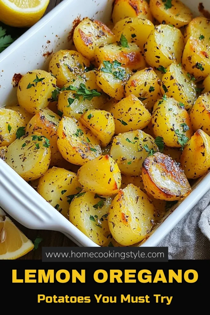 Discover the delicious taste of Greek lemon potatoes with this zesty potato recipe. These roasted Yukon Gold potatoes, flavored with lemon and garlic, make a perfect Mediterranean side dish for any meal. Easy to prepare and bursting with flavor, these lemon garlic potatoes are sure to impress your guests. Try it today and elevate your dining experience! Save this recipe for your next gathering! #GreekLemonPotatoes #ZestyPotatoRecipe #MediterraneanSideDish #YukonGoldPotatoes