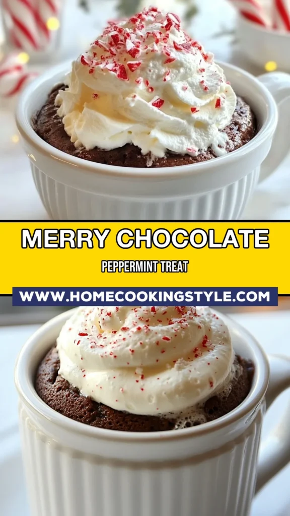 Indulge in a festive treat with this delicious chocolate peppermint mug cake! This quick mug cake recipe is perfect for holiday cravings and can be whipped up in minutes. Enjoy a delightful microwave dessert recipe that’s an easy chocolate cake in a mug, topped with whipped cream and crushed candy canes. Perfect for a cozy night in or as a sweet gift. Try it now! #ChocolatePeppermintMugCake #MugCakeRecipe #MicrowaveDessert #HolidayBaking