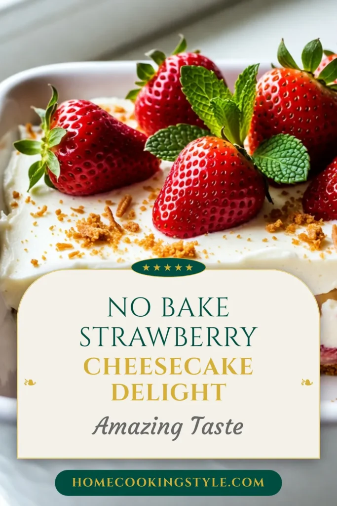 Indulge in this delicious Strawberry Cheesecake Icebox Cake, the perfect no-bake strawberry dessert for hot summer days! This easy icebox cake recipe combines cream cheese and fresh strawberries for a refreshing treat that your family will love. With just a few simple ingredients, you can create a creamy, dreamy dessert that's sure to impress. Try it today and make your summer memorable! #StrawberryCheesecake #NoBakeDessert #SummerDessert #IceboxCakeRecipe