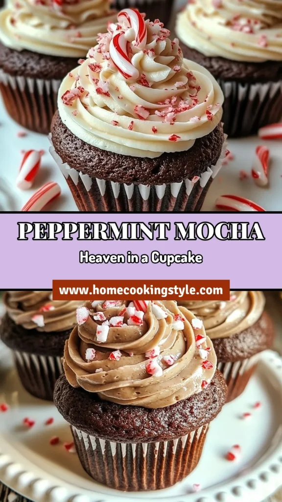 Indulge in the festive spirit with these delightful peppermint mocha cupcakes! This holiday cupcake recipe combines rich chocolate and refreshing peppermint for a perfect chocolate peppermint dessert. Whether you're looking for unique festive cupcake ideas or crave mocha-flavored cupcakes, this recipe will impress your family and friends. Bake a batch today and spread the cheer! #PeppermintMochaCupcakes #HolidayBaking #ChocolateDesserts #FestiveTreats