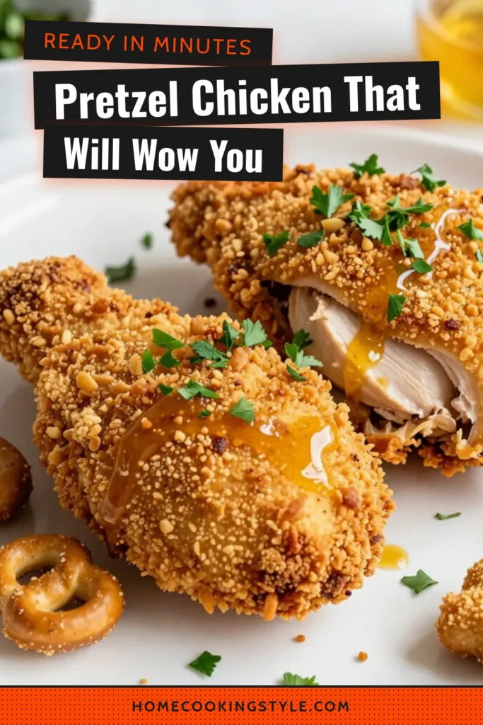 Discover the irresistible Pretzel Crusted Chicken, a delicious way to enjoy crispy chicken recipes your family will love! This easy chicken dinner features tender chicken breasts coated in a crunchy pretzel coating, making it a standout among chicken breast recipes. Perfect for a weeknight meal, this dish is sure to impress. Try it tonight! Save this recipe for your next dinner idea! #PretzelCrustedChicken #CrispyChickenRecipes #EasyChickenDinner #ChickenBreastRecipes