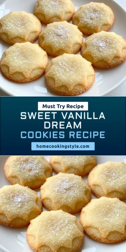 Indulge in these delightful vanilla sugar cookies that are perfect for any occasion! This easy cookie recipe brings you soft sugar cookies infused with rich vanilla and a hint of almond extract, making them simply irresistible. Bake homemade vanilla cookies that everyone will love—ideal for sharing or enjoying yourself. Try these classic vanilla sugar cookies today! Save for later! #VanillaSugarCookies #EasyCookieRecipe #HomemadeCookies #BakingTips