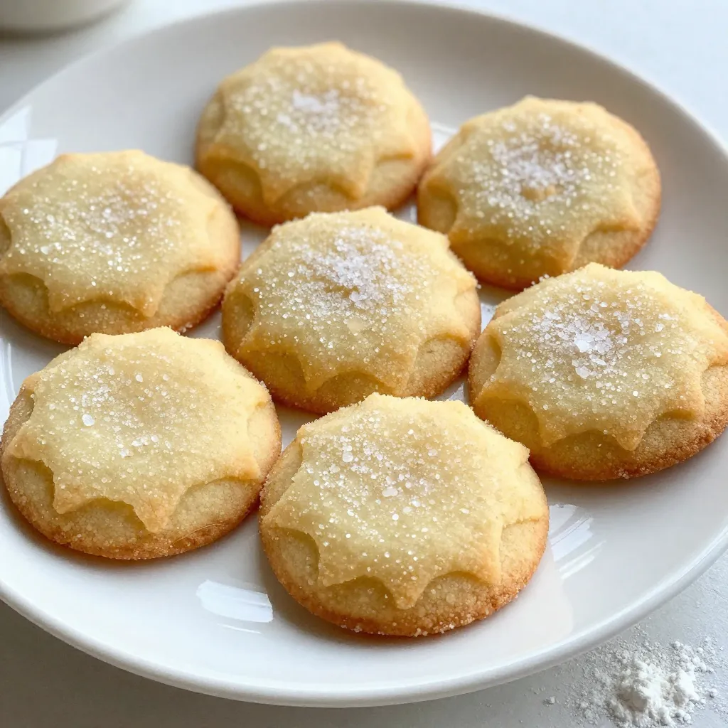 To make classic vanilla sugar cookies, gather these items: - 2 ¾ cups all-purpose flour - 1 teaspoon baking soda - ½ teaspoon baking powder - 1 cup unsalted butter, softened - 1 ½ cups white sugar - 1 egg - 1 teaspoon vanilla extract - ½ teaspoon almond extract - 3 tablespoons granulated sugar (for rolling) - Pinch of salt Measuring is key for great cookies. Use dry measuring cups for flour. Spoon the flour into the cup, then level it off with a knife. For baking soda and baking powder, use measuring spoons. Always pack brown sugar firmly if you use it. This helps your cookies turn out just right. Want to add more flavor? Try these options: - A pinch of cinnamon for warmth - Lemon zest for a fresh twist - A splash of coconut extract for a tropical touch These ingredients can make your classic cookies even more special. Experiment to find your favorite mix! {{ingredient_image_1}} First, you need to preheat your oven to 375°F (190°C). This step is key for even baking. While the oven warms up, grab a baking sheet and line it with parchment paper. This will help the cookies not stick. In a medium bowl, whisk together 2 ¾ cups of all-purpose flour, 1 teaspoon of baking soda, ½ teaspoon of baking powder, and a pinch of salt. Mixing these dry ingredients well ensures your cookies rise perfectly. Set this bowl aside for now. In a large mixing bowl, take 1 cup of softened unsalted butter and 1 ½ cups of white sugar. Use a mixer to cream them together until the mix is smooth and fluffy. This can take about 2-3 minutes. The air you whip in is what makes the cookies light. Next, beat in 1 egg, 1 teaspoon of vanilla extract, and ½ teaspoon of almond extract into the butter mix. Make sure everything blends well. Now, gradually add in the dry mixture you set aside earlier. Stir gently until just combined. Avoid overmixing to keep the dough tender. Scoop out about 1 tablespoon of dough and roll it into a ball. Roll each ball in 3 tablespoons of granulated sugar to coat it lightly. Place the sugar-coated balls on the baking sheet, spacing them about 2 inches apart. This gives them room to spread. Flatten each ball gently with the bottom of a glass or your palm until it’s about ½ inch thick. Bake them in your preheated oven for 8-10 minutes. Look for golden edges. The centers may seem a bit underbaked, but they will firm up as they cool. Let the cookies sit on the baking sheet for 5 minutes before moving them to a cooling rack. This keeps them soft and delicious. To get the best texture for your sugar cookies, follow a few key steps. First, use soft, room-temperature butter. This helps the butter mix well with sugar, creating a light, fluffy dough. Avoid overmixing the dough; mix until just combined. This keeps your cookies tender. Bake them until the edges turn golden. The centers may look soft, but they will firm up as they cool. One common mistake is using cold butter. Cold butter won't mix well, leading to dense cookies. Another mistake is overbaking. If cookies look too brown, they can become hard. Always check them a minute or two before the timer goes off. Lastly, don’t skip the rolling in sugar step. This adds a nice sweetness and a slight crunch to each bite. To keep your cookies fresh, store them in an airtight container. This protects them from air and moisture. Place parchment paper between layers to prevent sticking. For longer storage, freeze them. Just wrap each cookie tightly in plastic wrap and place them in a freezer bag. When you want to enjoy them, let them thaw at room temperature. Pro Tips Chill the Dough: For a firmer dough and enhanced flavor, chill the cookie dough for at least 30 minutes before baking. Use Fresh Ingredients: Always use fresh baking powder and baking soda for the best rise and texture in your cookies. Watch the Baking Time: Keep an eye on your cookies while baking; they can go from perfect to overdone quickly, especially since they continue to bake on the sheet. Experiment with Flavors: Feel free to add chocolate chips, nuts, or dried fruits to the dough for added texture and flavor variations! {{image_2}} You can change the flavor of vanilla sugar cookies to suit your taste. To make chocolate chip cookies, add one cup of chocolate chips to the dough. Mix them in after combining the wet and dry ingredients. For a lemon twist, add the zest of one lemon and a tablespoon of lemon juice. This will brighten the flavor and give your cookies a fresh, zesty taste. If you need gluten-free cookies, switch to gluten-free flour. Many brands work well. Just be sure to check the package for a good blend. For vegan cookies, replace the egg with a flax egg. To make this, mix one tablespoon of ground flaxseed with three tablespoons of water. Let it sit for a few minutes until it thickens. You can also use vegan butter instead of regular butter. Decorating cookies can be fun and easy! Use royal icing for a smooth finish. You can color it with food dye and pipe it onto the cooled cookies. Another idea is to sprinkle colored sugar on top before baking. This adds a nice crunch and sparkle. You can also use edible glitter for a festive touch. Get creative with sprinkles or chocolate drizzle to make your cookies pop! To keep your classic vanilla sugar cookies fresh, start with an airtight container. Place a layer of parchment paper at the bottom. Then, add the cookies in a single layer. If you have more cookies, add another layer of parchment and place more cookies on top. This helps avoid sticking. Store the container in a cool, dry place. If stored this way, your cookies can last about one week. Freezing cookies is a great way to extend their life. First, let the cookies cool completely. Once cooled, place them in a single layer on a baking sheet. Freeze them for about one hour. After they are frozen solid, transfer them to a freezer-safe bag. Squeeze out as much air as you can before sealing. You can freeze them for up to three months. When you're ready to eat, just thaw them at room temperature. If your cookies go stale, you can bring them back to life! Preheat your oven to 300°F (150°C). Place the cookies on a baking sheet. Heat them for about 5 minutes. This will make them soft again. Another option is to place a slice of bread in the container with the cookies. The bread adds moisture and can help freshen them up. Sugar cookies are done when the edges turn golden brown. The centers may look soft. They will firm up as they cool. A good rule is to bake them for 8-10 minutes. Keep an eye on them near the end of baking. Yes, you can use other extracts. Almond or lemon extracts work great. These options can add a unique twist to your cookies. Just remember to use the same amount as the vanilla. Sugar cookies can be soft or slightly crunchy. This depends on how long you bake them. For softer cookies, take them out when the edges are golden. For crunchier cookies, bake them a bit longer. You can use royal icing or simple glaze to decorate. Sprinkles are also a fun option. For a classic look, just dust them with powdered sugar. Let your creativity shine! Classic vanilla sugar cookies last about one week at room temperature. Store them in an airtight container to keep them fresh. You can also freeze them for up to three months. Just make sure to wrap them well! In this article, we covered the key steps to baking perfect sugar cookies. We discussed ingredients, measuring tips, and optional flavors. I shared an easy recipe that includes mixing and baking instructions and offered tips for achieving the right texture. We also explored exciting variations and smart ways to store your cookies. Remember, the best cookies come from practice and fun. Enjoy making your delicious treats, exploring flavors, and sharing them with others. Happy baking!