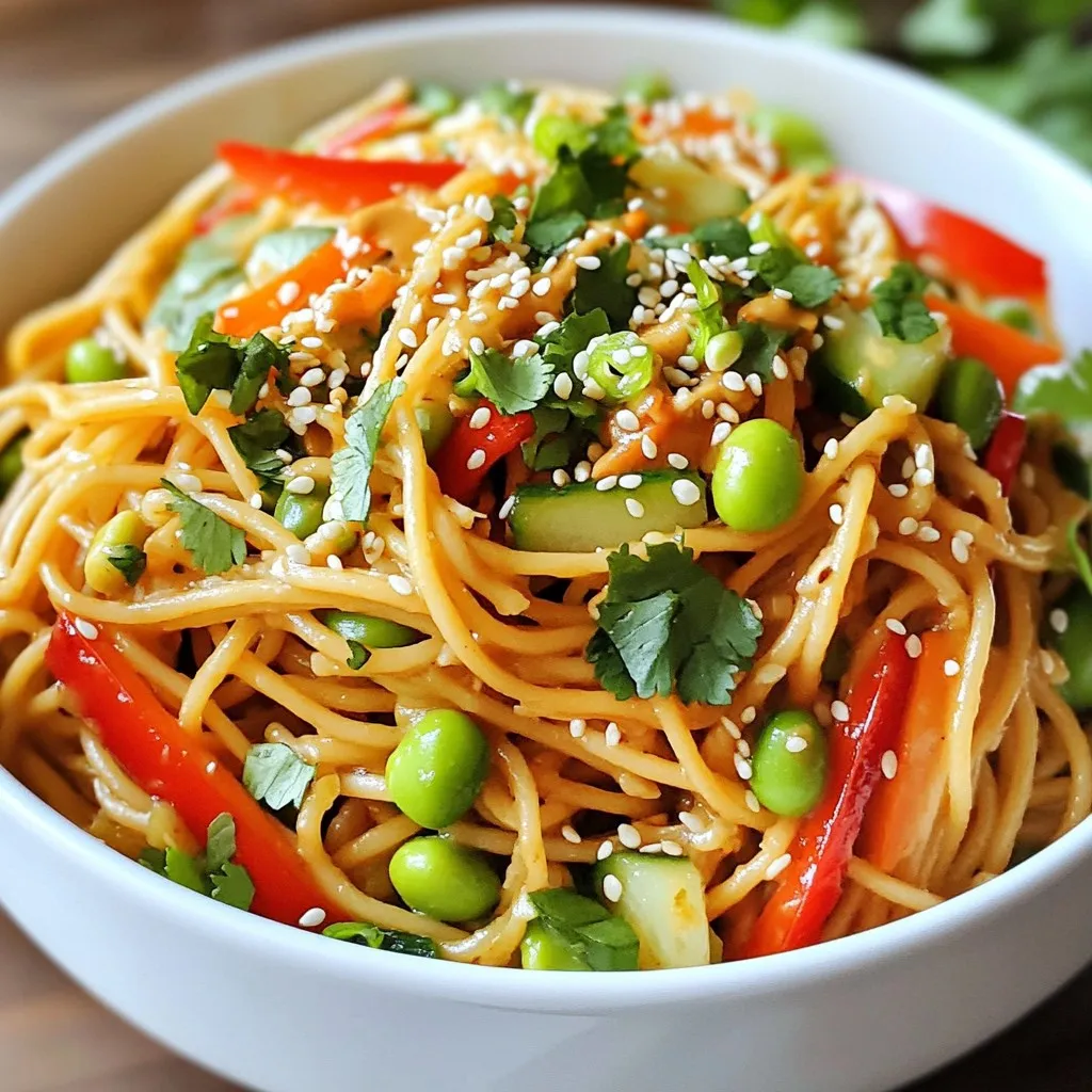 Savory Sesame Peanut Noodle Bowl Simple and Fresh Dish